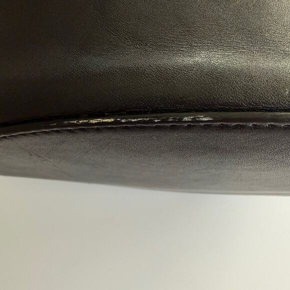 Dagne Dover Ava Bucket Bone Onyx Snap Divided Compartment Leather Shoulder Bag - Picture 12 of 12